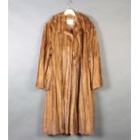 A lady's light mink full length fur coat by Alma of Wimbledon