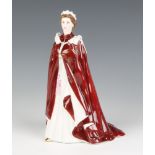 A Royal Worcester figure in celebration of the Queen's 80th birthday 2006 23cm, boxed