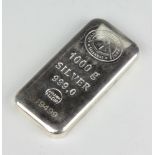 A Nadir 1000 gram 999,0 silver ingot no. S19499, 13cm x 6.5cm x 1cm