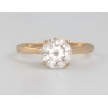 A 9ct yellow gold paste set ring size M 1.7 grams gross