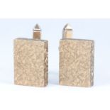 Kutchinsky, a pair of 9ct yellow gold bark finish cufflinks, 11 grams