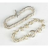 Two silver bracelets 47 grams