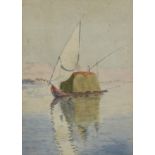 Robert George Talbot Kelly, watercolour unsigned, study of a Dhow 34cm x 25cm There is some foxing