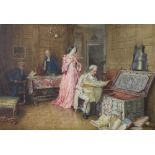 James Shaw Crompton, (1853-1916), watercolour signed, "The Title Deed" 36cm x 52cm