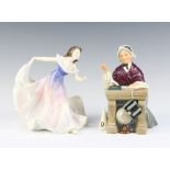 Two Royal Doulton figures - School Maam HN2223 17cm and Gypsy Dance HN2157 18cm The 2nd figure has