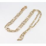 A 15ct yellow gold fancy link necklace 37.1 grams