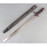 A Remington 1917 American bayonet complete with scabbard