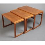 Kai Kristiansen Tables Factory Vildbjerg Mobelfabrik , a mid 20th Century nest of 3 teak