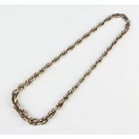 A silver fancy link necklace, 51 grams