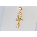 An 18ct yellow gold cross pendant 5.1 grams