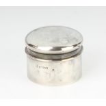 An Edwardian circular silver box and cover, Chester 1906, 50 grams