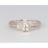 An 18ct white gold single stone diamond ring approx. 0.33ct, 2.7 grams, size P