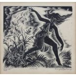 George Buday (1907-1990), etching, "Spring" first proof 1950 11cm x 11cm