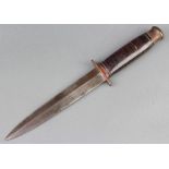 A Taylor eye witness double bladed fighting dagger, the 17cm blade marked Taylors Witness