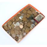 A quantity of minor UK coins including pre-1947 60 grams