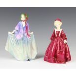 A Royal Doulton figure - Sweet Dreams HN1318 19cm and a Royal Worcester figure - Grandmother's Dress