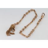 A 9ct yellow gold watch chain with tassel 11.8 grams