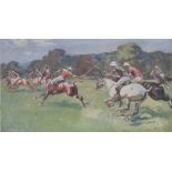 Lionel W Dalhousie Robertson Edwards (1878-1966), print, signed in pencil "The Last Chukker" 15cm