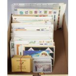 A quantity of GB first day covers, French postal stamps, etc