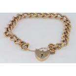 A 9ct yellow gold fancy link bracelet 22 grams