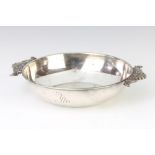 A Continental silver two handled bowl 21cm, 268 grams