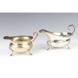 A Victorian silver sauce boat, London 1872, 1 other, 246 grams