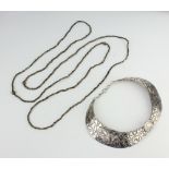 Two silver necklaces 211 grams