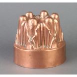 Benham, a 19th Century copper jelly mould with sceptre mark 455, 10.5cm x 12cm diam.