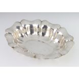 A Continental scalloped silver dish 28cm, 265 grams