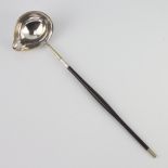 A 19th Century silver plated punch ladle with turned wood handle