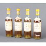 Four half bottles of 1959 Mis de Lur-Saluces "Y" Sauternes All four of these bottles are low on the