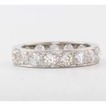 An 18ct white gold full eternity ring, approx 2.04ct, size N