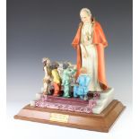 A limited edition Capodimonte figure group - Papal Blessing Pope Paul VI Commemorating Holy Year