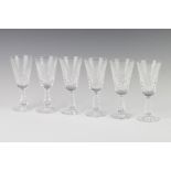 Six Waterford Crystal sherry glasses 13.5cm
