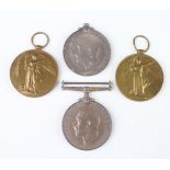 Two World War One pairs of medals to 31677 Pte.F.Longhurst.R.FUS. and 5946 Pte.A.J.Curl.L.N.Lan.RThe