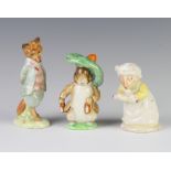 A Beswick Beatrix Potter figure Foxy Whiskered Gentleman 12cm, Benjamin Bunny 10cm and Mrs Crusty