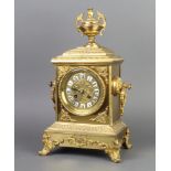 Japy Freres, a French 19th Century 8 day striking mantel clock with Roman numerals, striking on a