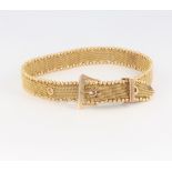 A 9ct yellow gold chain link buckle bracelet 13.9 grams