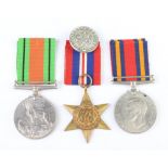 A Second World War medal group comprising Defence medal, War medal and Burma Star in original