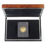 A 22ct gold 2015 Horatio Nelson 1 guinea coin 8.5 grams
