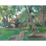 Roger Tolson (1958), oil on board "St Mary's Park No.1" with Royal Academy Summer Exhibition 1987