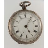 A gentleman's silver cased keywind pocket watch Chester 1905 The watch is not working