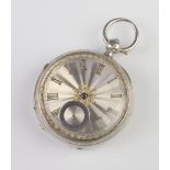 A Victorian silver keywind pocket watch, the movement inscribed Adam Burdess Coventry, London 1869