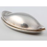 A Georg Jensen silver pendant in the form of a shell 55mm, 32 grams