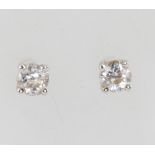 A pair of 18ct white gold single stone diamond ear studs approx. 0.25ct each