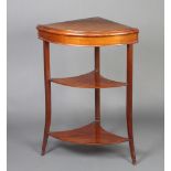 A 19th Century mahogany 3 tier corner what-not 90cm h x 66cm w x 47cm d