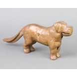 A pair of gilt metal nut crackers in the form of a standing Labrador 11cm h x 33cm l
