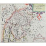 William Kip, map of Westmoreland with coloured borders 27cm x 31cm