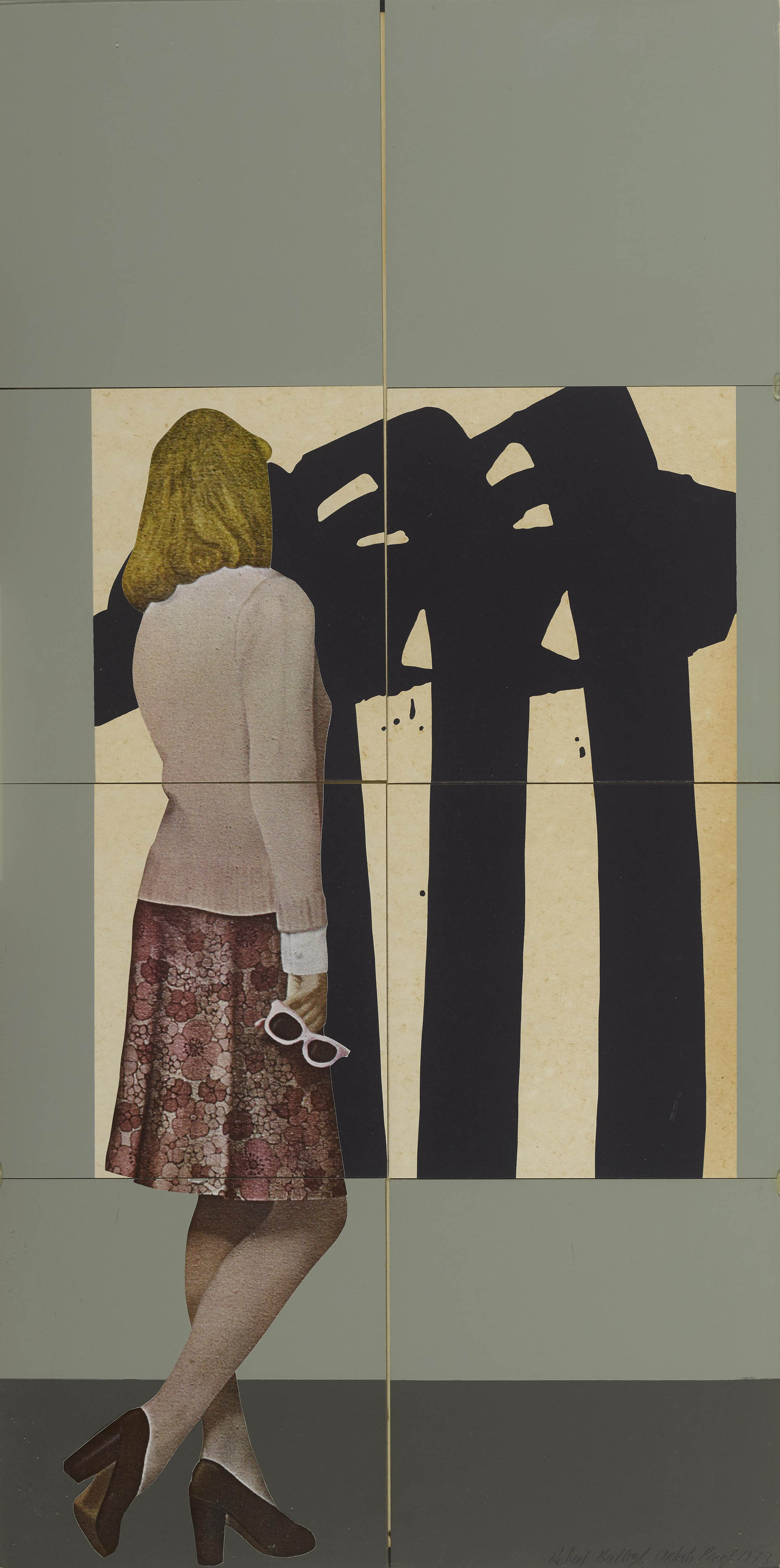 Woman and Soulages by Robert Ballagh