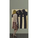 Woman and Soulages by Robert Ballagh